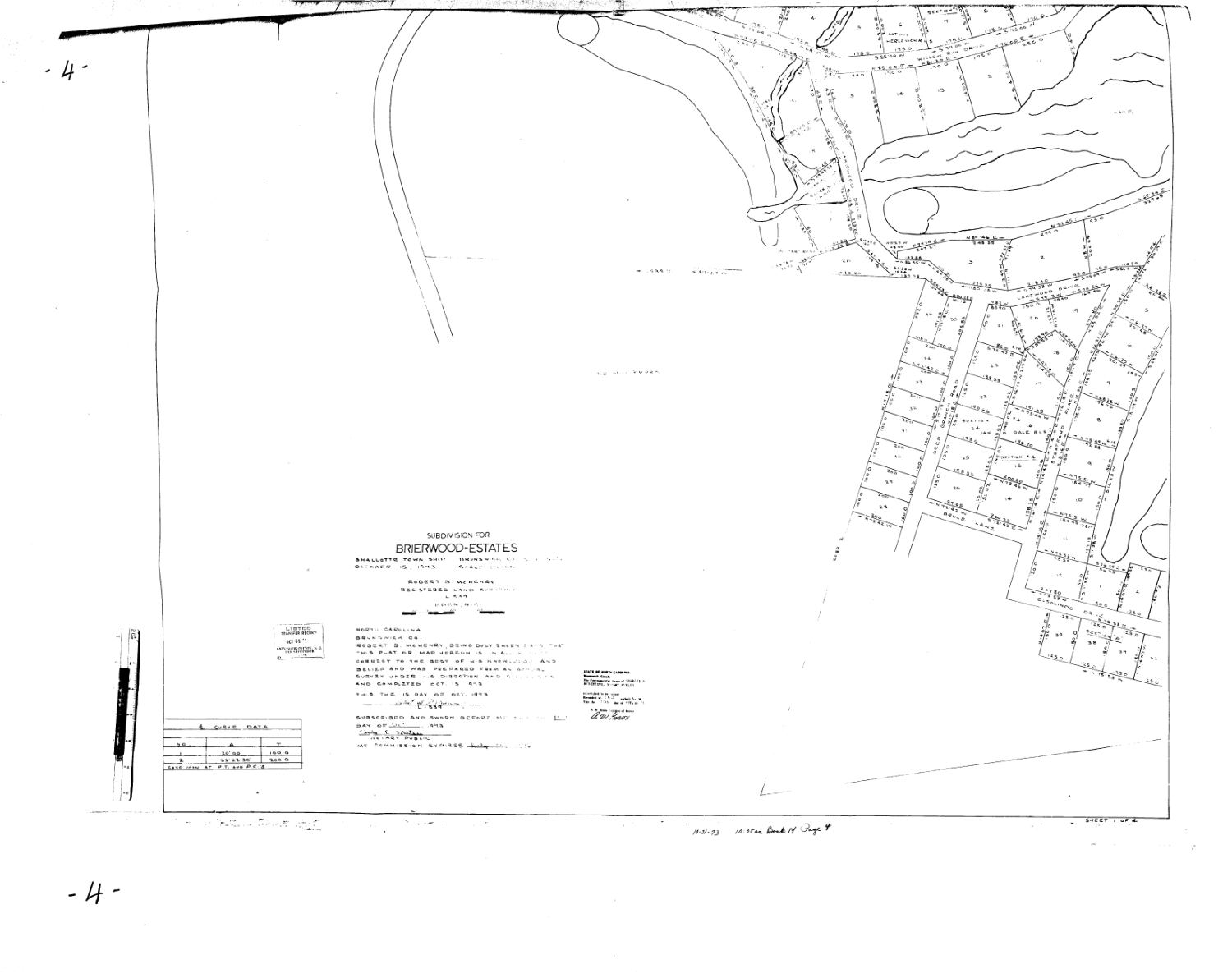 Sheet 1 of 4 of the 1973 plat